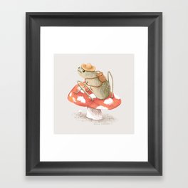 Awkward Toad Ready for Adventure Framed Art Print