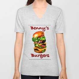 Benny’s Burgers V Neck T Shirt