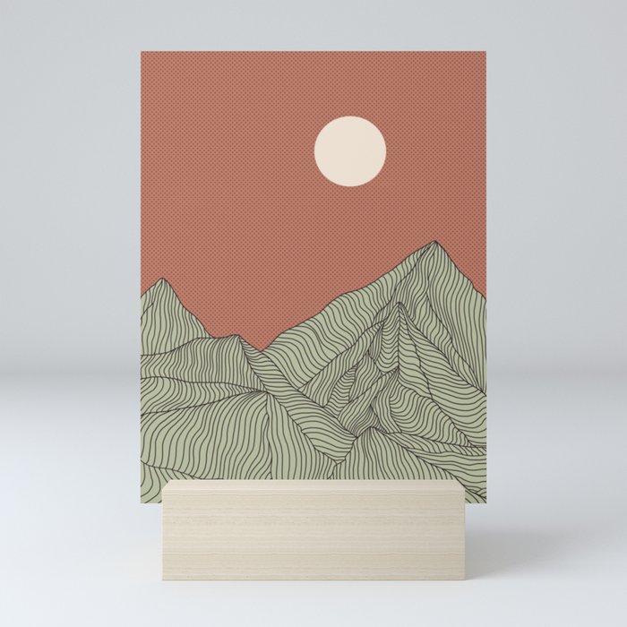 Mountains Line Art Mini Art Print