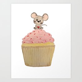 Valentine Mouse Art Print