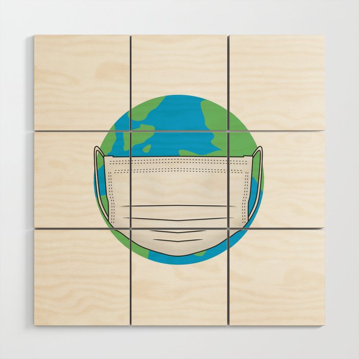 PANDEMIC CONTINENT Wood Wall Art