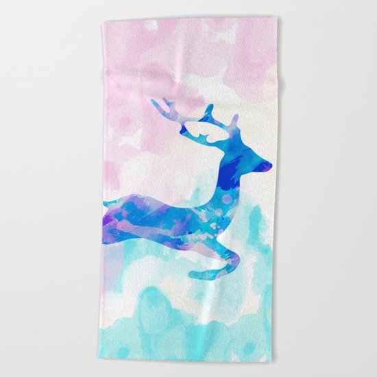 Abstract Deer Beach Towel