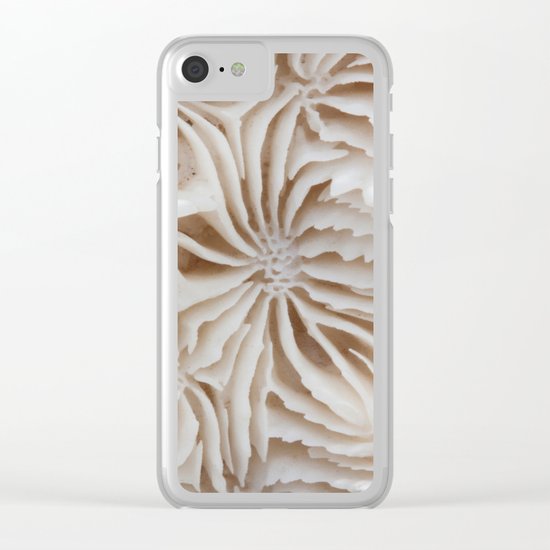 Coral Pattern Clear iPhone Case