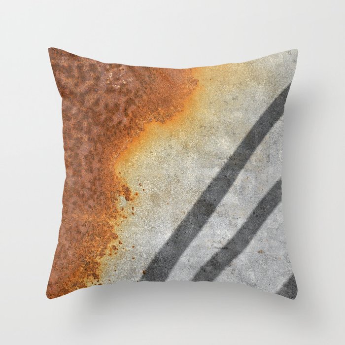Rust Abstract I Throw Pillow