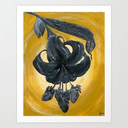The Beating Heart Flower Art Print