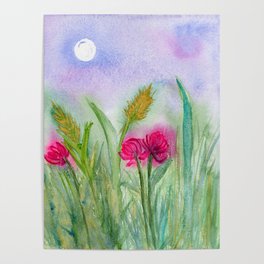 moonlit meadow Poster