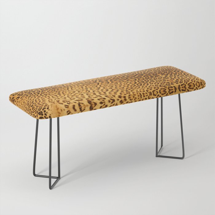 Brown Beige Leopard Animal Print Bench By Katelcardsnmore Society6