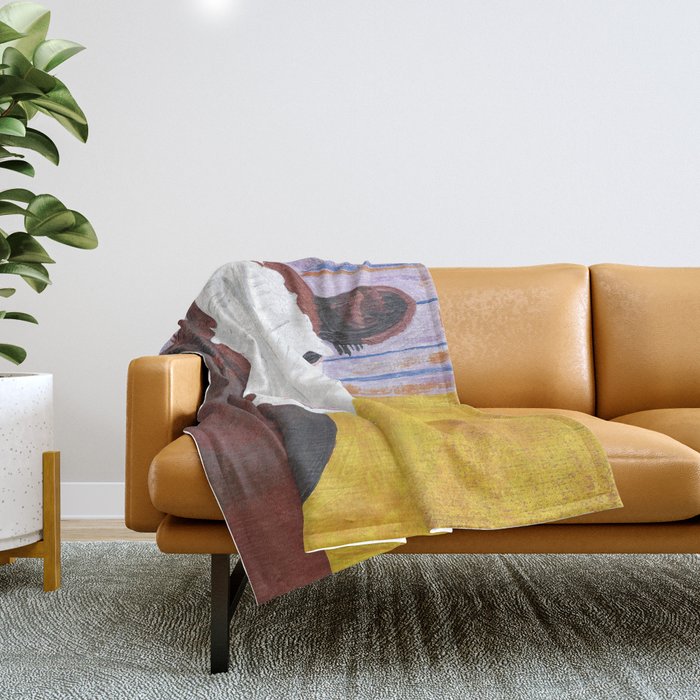 A Cow Named Knight Throw Blanket