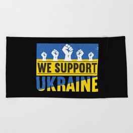 We Support Ukraine Beach Towel