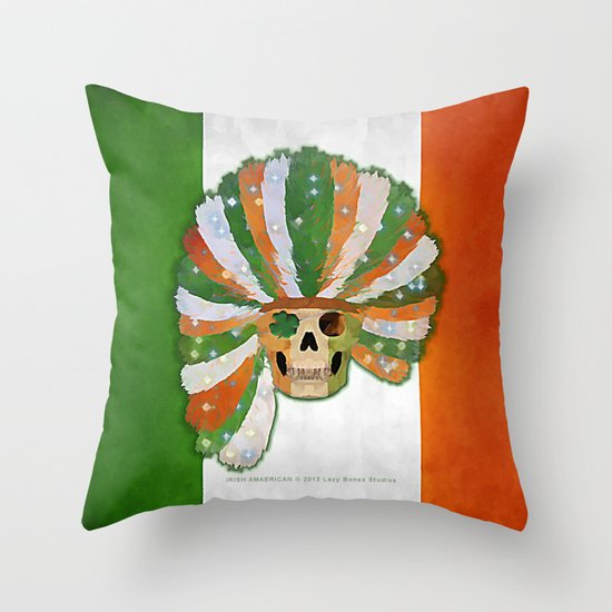 IRISH-AMERICAN 021 Throw Pillow