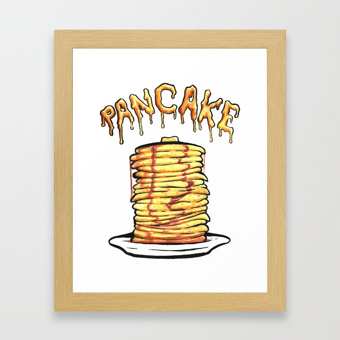 Pancake? Pancake! (white) Framed Art Print