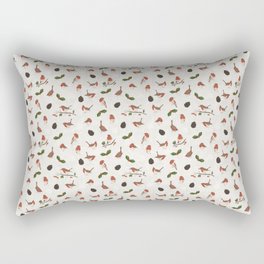 Robin Pattern Christmas Edition Rectangular Pillow