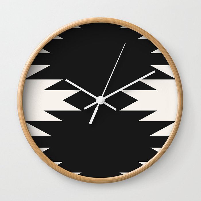 Geometric Southwestern Minimalism - Charcoal Wall Clock