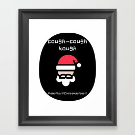 Coughing Quarantine Santa Framed Art Print