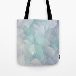 Sea Glass White Tote Bag