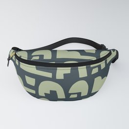 Mid Century Modern Abstract - Sage & Blue Fanny Pack