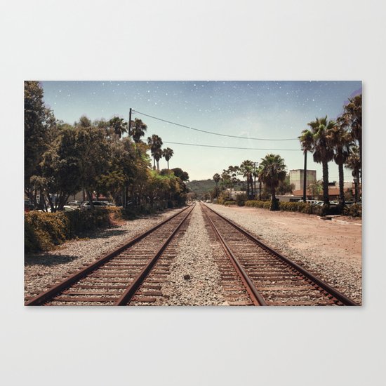 Rail Gazing Santa Barbara Canvas Print