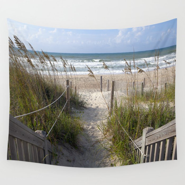 Beach scene wall tapestry online