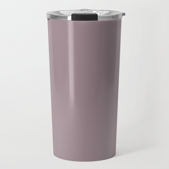 Mid-tone Dusty Violet Purple Solid Color PPG Gothic Amethyst PPG1046-5 - 2023 Trending Color Travel Mug