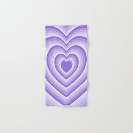 Dream of love - groovy y2k hearts violet purple Hand & Bath Towel