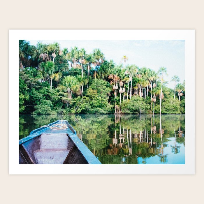 A Boat In The Amazon Rainforest Fine Art Print Art Print By Sidecarphoto