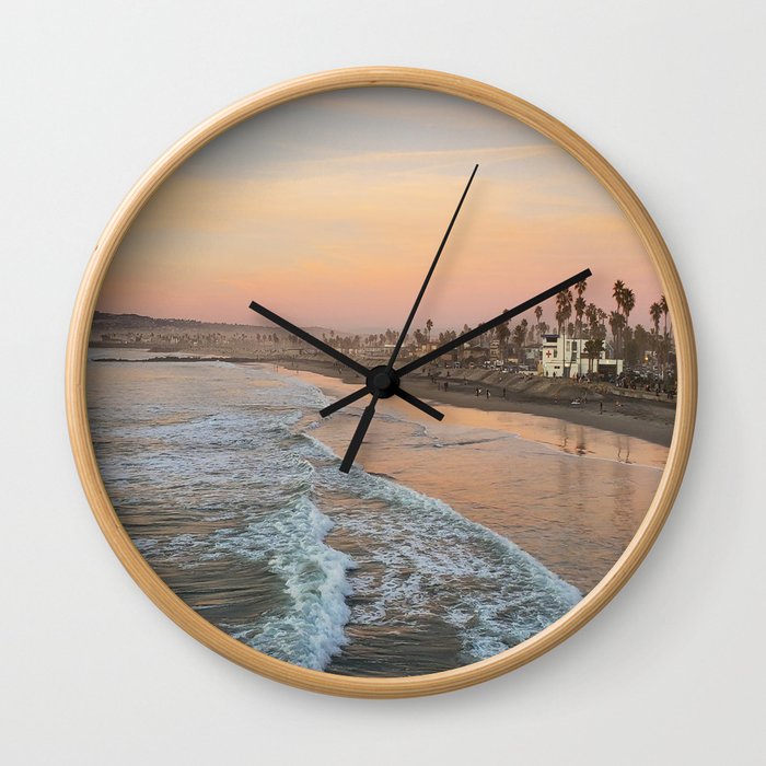 Sunset in San Diego Wall Clock