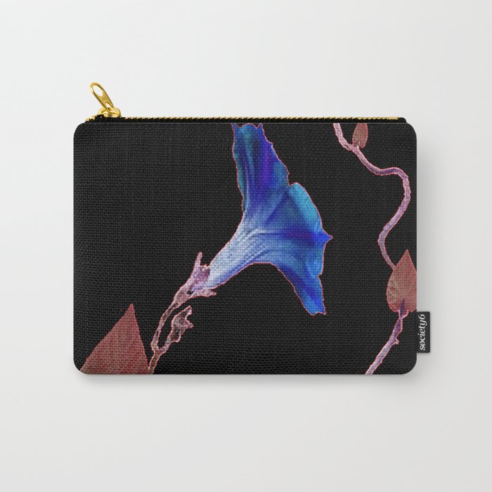 Black Color Pattern Abstract Art Blue Garden Design Carry-All Pouch