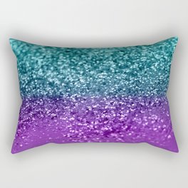 Purple Teal MERMAID Girls Glitter #1 #shiny #decor #art #society6 Rectangular Pillow
