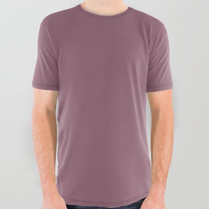 Mauve Taupe All Over Graphic Tee