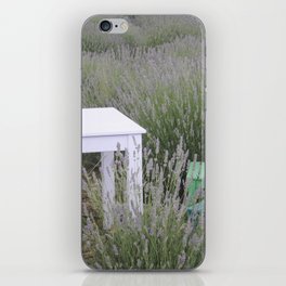 Table For Three In A Lavender Field Photography iPhone Skin