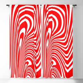 Groovy Psychedelic Swirly Trippy Funky Candy Cane Abstract Digital Art Blackout Curtain