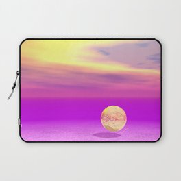 Adrift, Abstract Gold Violet Ocean Laptop Sleeve