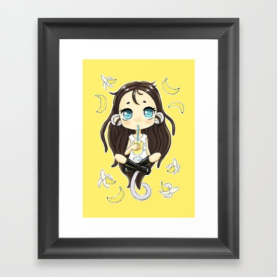 Banana Milkshake Framed Art Print