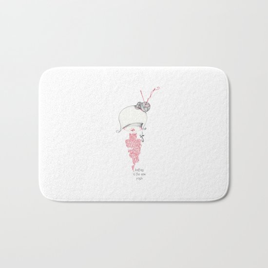 knitting is the new yoga! Bath Mat