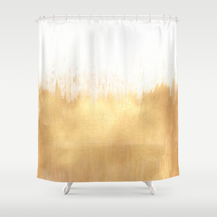 Brushed Gold Shower Curtain