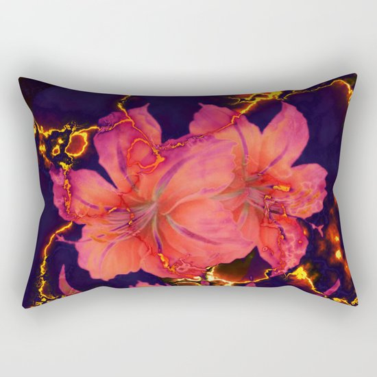luminous amaryllis Rectangular Pillow