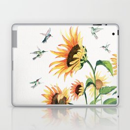 Sunflowers and Hummingbirds Laptop Skin