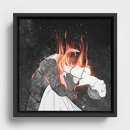 The flames of love. Framed Canvas