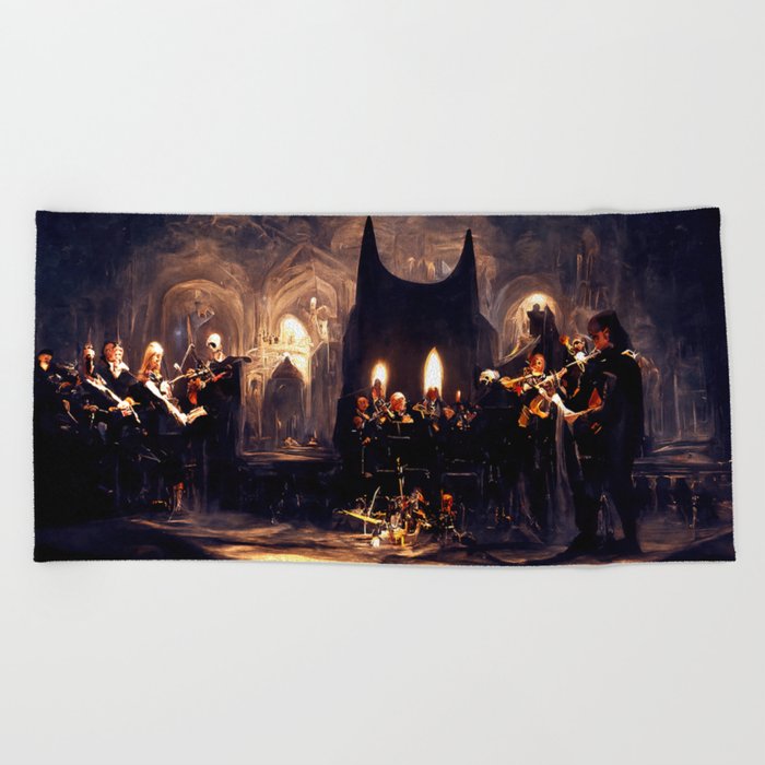 The Curse of the Phantom Orchestra Beach Towel