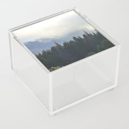 Scottish Highland's Misty Pine Trees Mountain View Acrylic Box