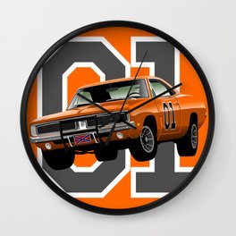 General Lee Dodge Charger Wall Clock