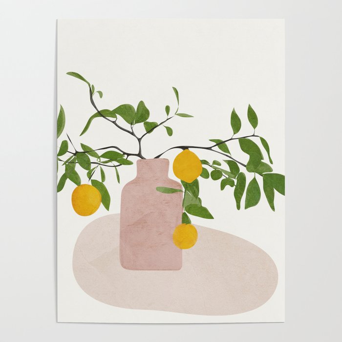 Lemon Branches Poster