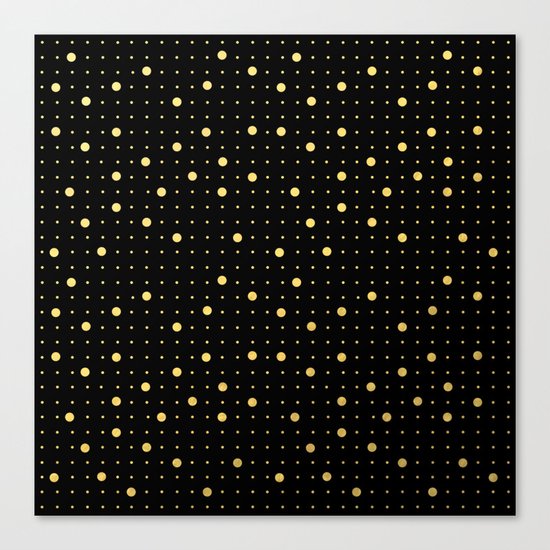Pin Points Gold Canvas Print