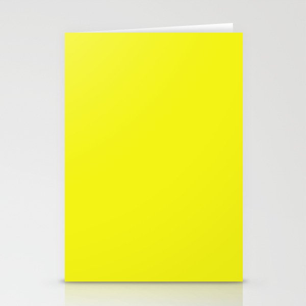 Fluorescent yellow Stationery Cards