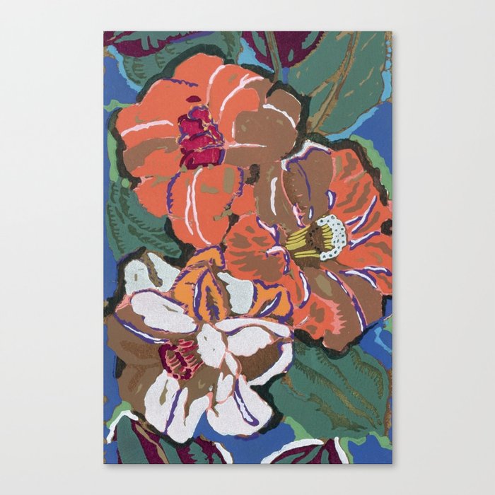 Art Deco Flower pattern 8 Canvas Print