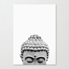 Shy Buddha - Black and White Photography Canvas Print