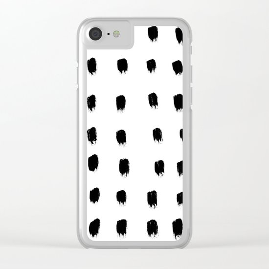 Jacques Pattern - Pure White Clear iPhone Case