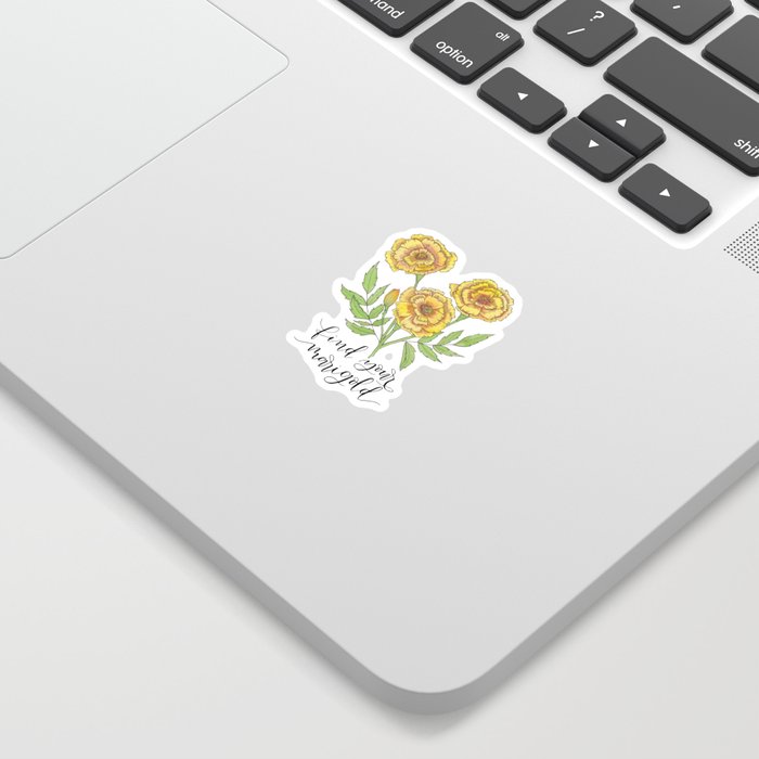 Find Your Marigold Sticker by leahkatecreates Society6