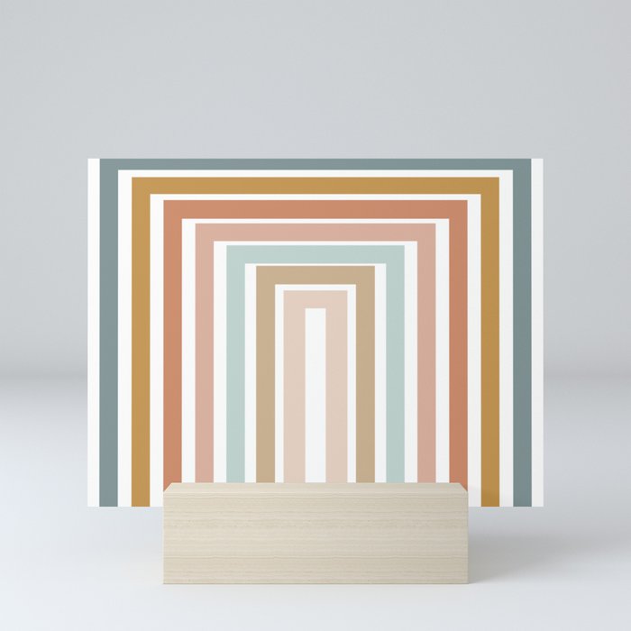Geometric Rainbow 116 Mini Art Print