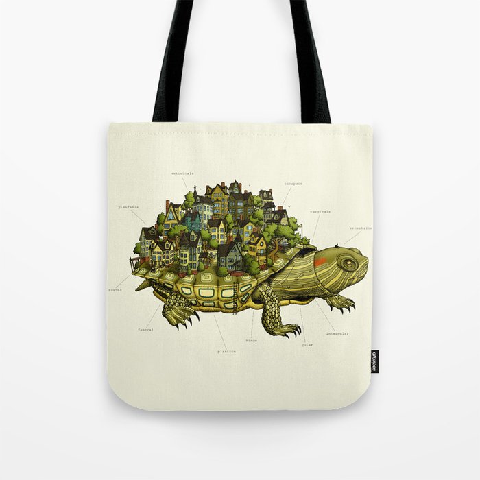 Turtle Town Tote Bag